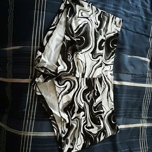 Black and white shorts